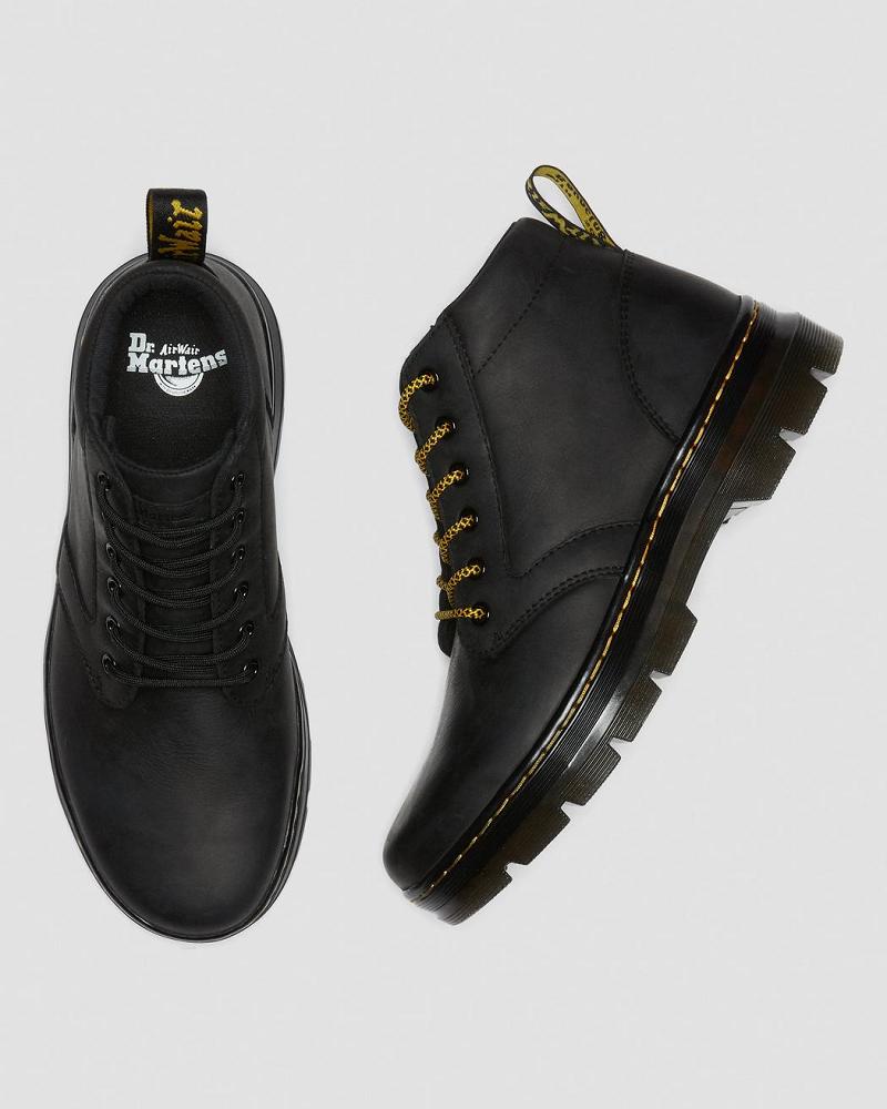 Black Men's Dr Martens Bonny Leather Casual Boots | CA 459CTV